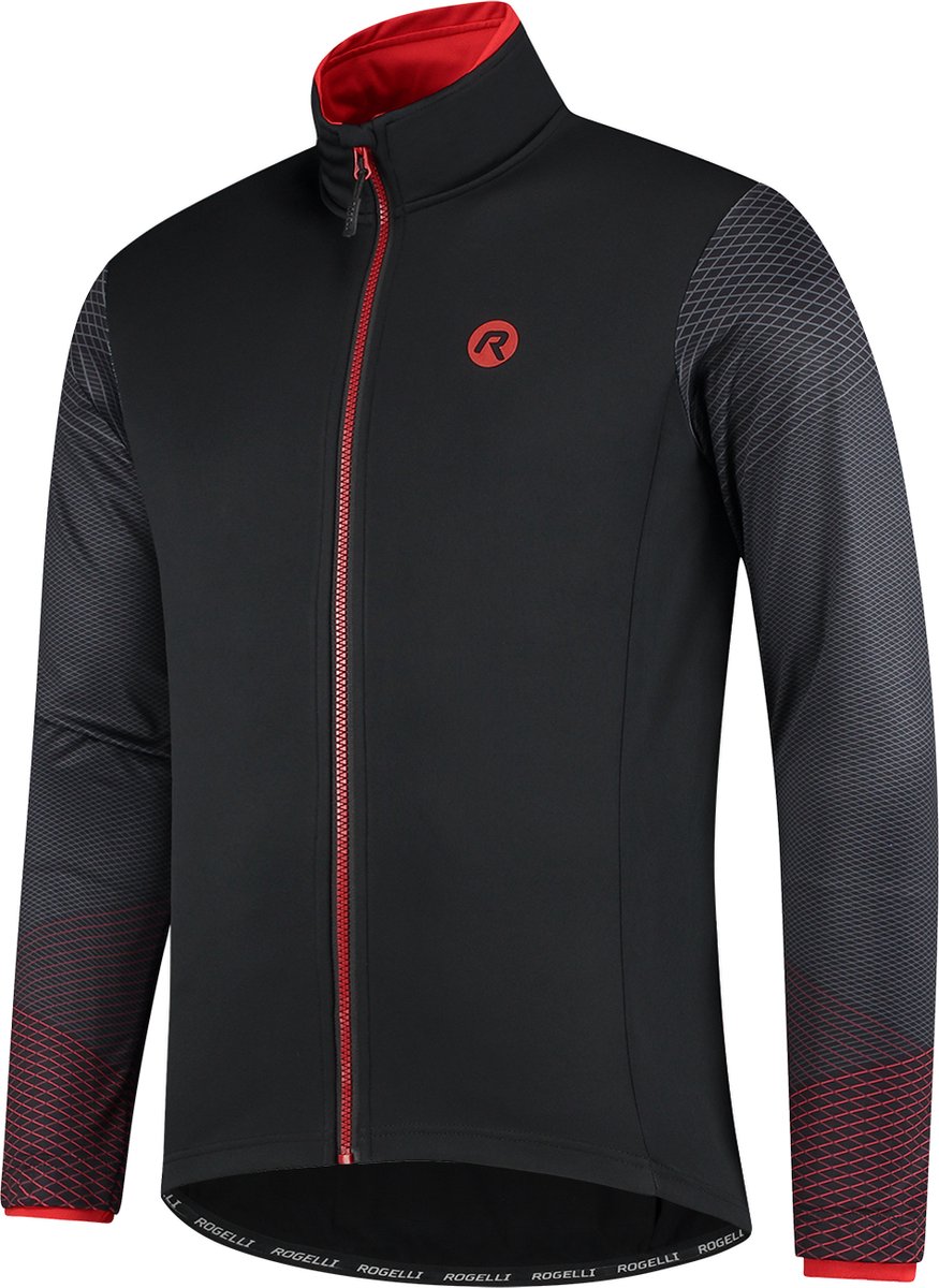 Rogelli Winterjack Wire Zwart/Rood S