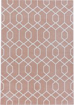 Modern laagpolig vloerkleed Efor - roze 3713 - 80x150 cm