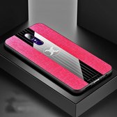 Voor OPPO A9 XINLI stiksels Textue schokbestendige TPU beschermhoes (rood)