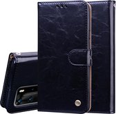 Voor Huawei P40 Pro Business Style Oil Wax Texture Horizontal Flip Leather Case, met houder & kaartsleuven & portemonnee (zwart)