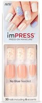 Kiss imPRESS Press-on Manicure Night Fever- Kunstnagels - Nagels - Press on nails - Plaknagels - Nepnagels - 30 stuks - Beste Kwaliteit