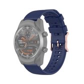 Voor Ticwatch Pro 2020 / Ticwatch GTX 22 mm polsband met stiptextuur (middernachtblauw)