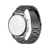 Voor Galaxy Watch 3 45 mm Drie roestvrijstalen riemen Demonteer de meter en oren, maat: 22 mm (zwart)