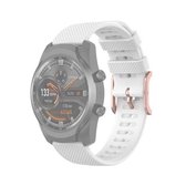 Voor Ticwatch Pro 2020 / Ticwatch GTX 22mm polsband met stiptextuur (wit)