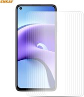 Voor Geschikt voor Xiaomi Redmi Note 9T 10 PCS ENKAY Hat-Prince 0.26mm 9H 2.5D Gebogen Rand Gehard Glas Film