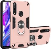 Voor Huawei Honor 9X / Enjoy 10 Plus 2 in 1 Armor Series PC + TPU beschermhoes met ringhouder (roségoud)