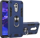 Voor Huawei Mate 20 Lite 2 in 1 Armor Series PC + TPU beschermhoes met ringhouder (saffierblauw)