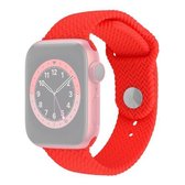 Siliconen horlogeband met geweven patroon voor Apple Watch Series 6 & SE & 5 & 4 40 mm / 3 & 2 & 1 38 mm (rood)