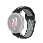 22mm voor Huawei horloge GT2e / GT / GT2 46mm mode binnenste gesp siliconen band (zwart grijs)