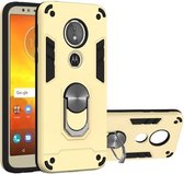 Voor Motorola Moto E5 (EU-versie) / G6 Play 2 in 1 Armor Series PC + TPU beschermhoes met ringhouder (goud)