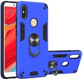 Voor Xiaomi Rdemi S2 / Y2 2 in 1 Armor Series PC + TPU beschermhoes met ringhouder (donkerblauw)