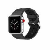 Concavo Convex siliconen horlogeband voor Apple Watch Series 3 & 2 & 1 38 mm (zwart)