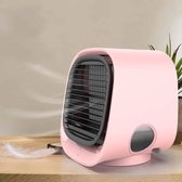 Mini Multifunctionele Luchtbevochtiging Aromatherapie Ventilator Portable Office Home Desktop Airconditioner Ventilator (Cherry Blossom Powder)