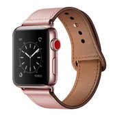 Voor Apple Watch 3/2/1 generatie 42mm universele gesp lederen band (roze)