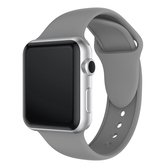 Siliconen horlogeband met dubbele klinknagels voor Apple Watch Series 3 & 2 & 1 38 mm (grijs)