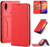 Voor Geschikt voor Xiaomi Redmi Note 7/7 Pro / 7S Sterk magnetisme Schokbestendig Horizontaal Flip Vloeistofgevoel lederen tas met houder & kaartsleuven & portemonnee (rood)