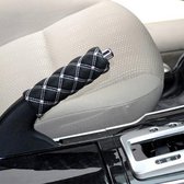 2 STKS Pookknop Gear Stick Kussen Sets Cover Auto Accessoire Interieur Decoratie Pad (Wit)