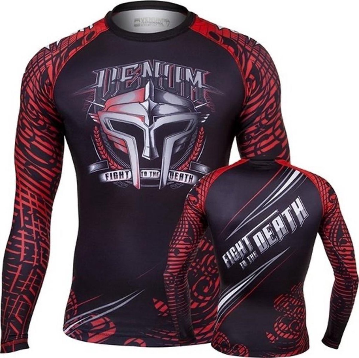 Venum Kleding Gladiator Rashguard L/S Zwart Rood - S