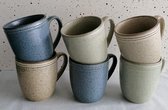 Siaki Colors of the Earth mokken voor koffie of thee, 350 ml, 6 stuks