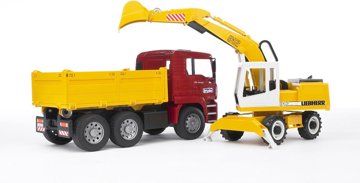 Bruder 2751 MAN vrachtwagen met Liebherr kraan — afbeelding 11