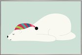 JUNIQE - Poster met kunststof lijst Time to Chill and Be Merry -20x30