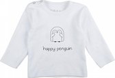 Plum Plum - T-shirt lange mouwen - Happy Penguin - Wit
