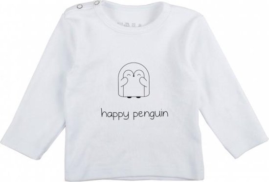 Plum Plum - T-shirt à manches longues - Happy Penguin - Wit