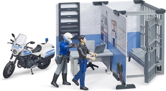 BRUDER Police Station with Police Motorcycle van Bruder — afbeelding 5