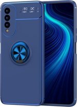 Voor Honor X20 SE Metalen Ring Houder 360 Graden Roterende TPU Case (Blauw + Blauw)