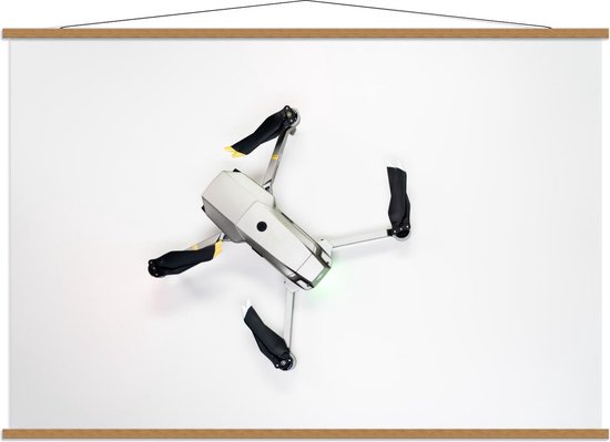 Schoolplaat – Bovenaanzicht van Drone op Witte Achtergrond - 150x100cm Foto op Textielposter (Wanddecoratie op Schoolplaat)