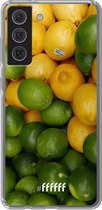 6F hoesje - geschikt voor Samsung Galaxy S21 FE -  Transparant TPU Case - Lemon & Lime #ffffff