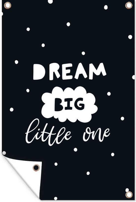 Kinderillustratie Dream big little one quote