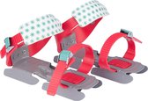 Nijdam Junior Slide fers ajustables - Flocon de neige - Corail / Gris / Vert menthe
