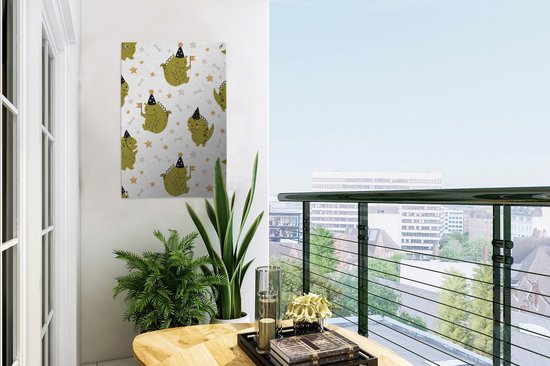 Motifs de Décoration de jardin - Dinosaurus - Fête - 40x60 cm - Affiche de jardin - Toile de jardin