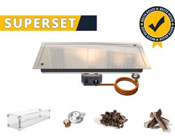 Gofire SUPERSET inbouwbrander rechthoek 79 x 36 | Flexibel