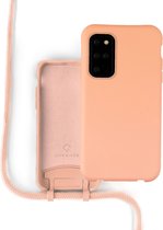 Silicone case met koord voor Samsung - oranje