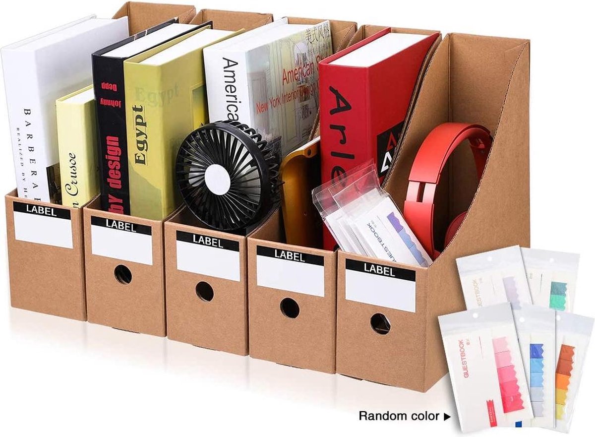 tijdschriftenhouder - Caveen Magazine File, gerecycled karton Magazine Box,  Pack van... | bol.com