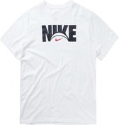 Nike Dri-Fit Logo T-shirt Wit Zwart Kledingmaat : S