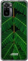 6F hoesje - geschikt voor Xiaomi Redmi Note 10 Pro -  Transparant TPU Case - Symmetric Plants #ffffff