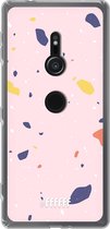 6F hoesje - geschikt voor Sony Xperia XZ2 -  Transparant TPU Case - Terrazzo N°8 #ffffff