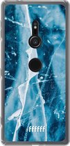 6F hoesje - geschikt voor Sony Xperia XZ2 -  Transparant TPU Case - Cracked Ice #ffffff