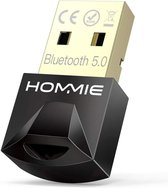 bluetooth dongle - Hommie Bluetooth 5.0 USB Dongle Stick, Bluetooth-adapter voor pc's, draadloze zender en ontvanger (Plug & Play) voor PC met Windows 7/8/10 ondersteunt Bluetooth hoofdtelefo