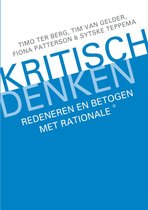 Boek met de titel 'KRITISCH DENKEN' in grote letters, met ondertitels en auteursnamen.