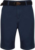 TOKYO LAUNDRY Chinoshort met gevlochten riem Blauw Heren
