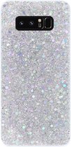 - ADEL Premium Siliconen Back Cover Softcase Hoesje Geschikt voor Samsung Galaxy Note 8 - Bling Bling Glitter Zilver