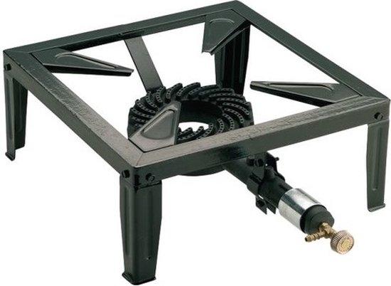 Kemper 1 pit Camping Gasstel Gasbrander  Wokbrander | 7,5 KW | 37cm | 4 Voets