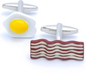 Manchetknopen - Spek en Eieren Bacon and Eggs