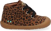 Bunnies JR Rene Rap Meisjes Hoge Sneakers - Bruin/Print - Suède - Veters