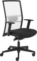 ABC Kantoormeubelen ergonomische en-1335 genormeerde bureaustoel 1514 chroom frame met rug in wit