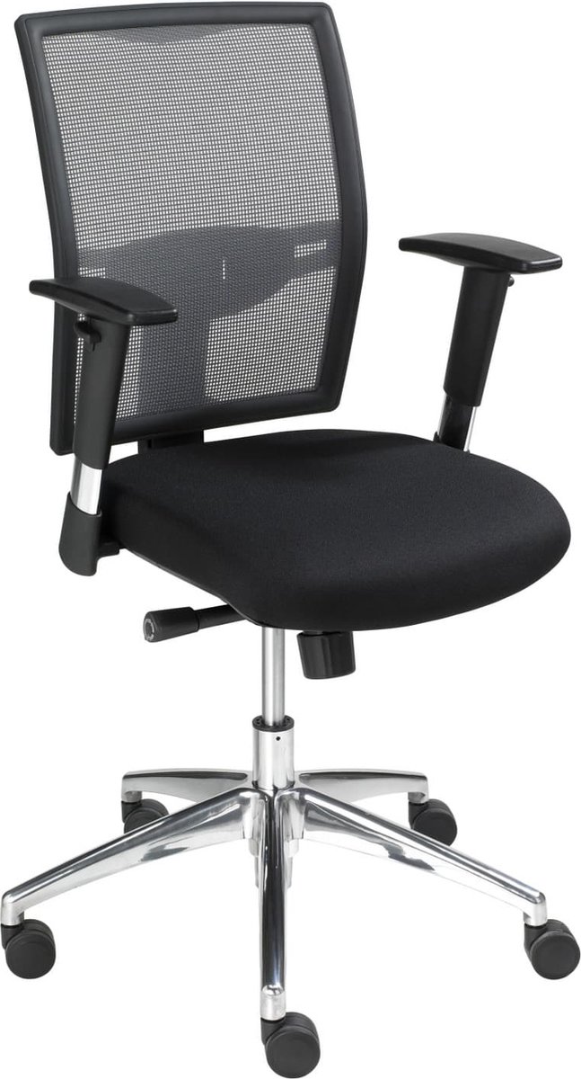 ABC Kantoormeubelen ergonomische bureaustoel 1412 en-1335 genormeerd kleur zwart zitting stof